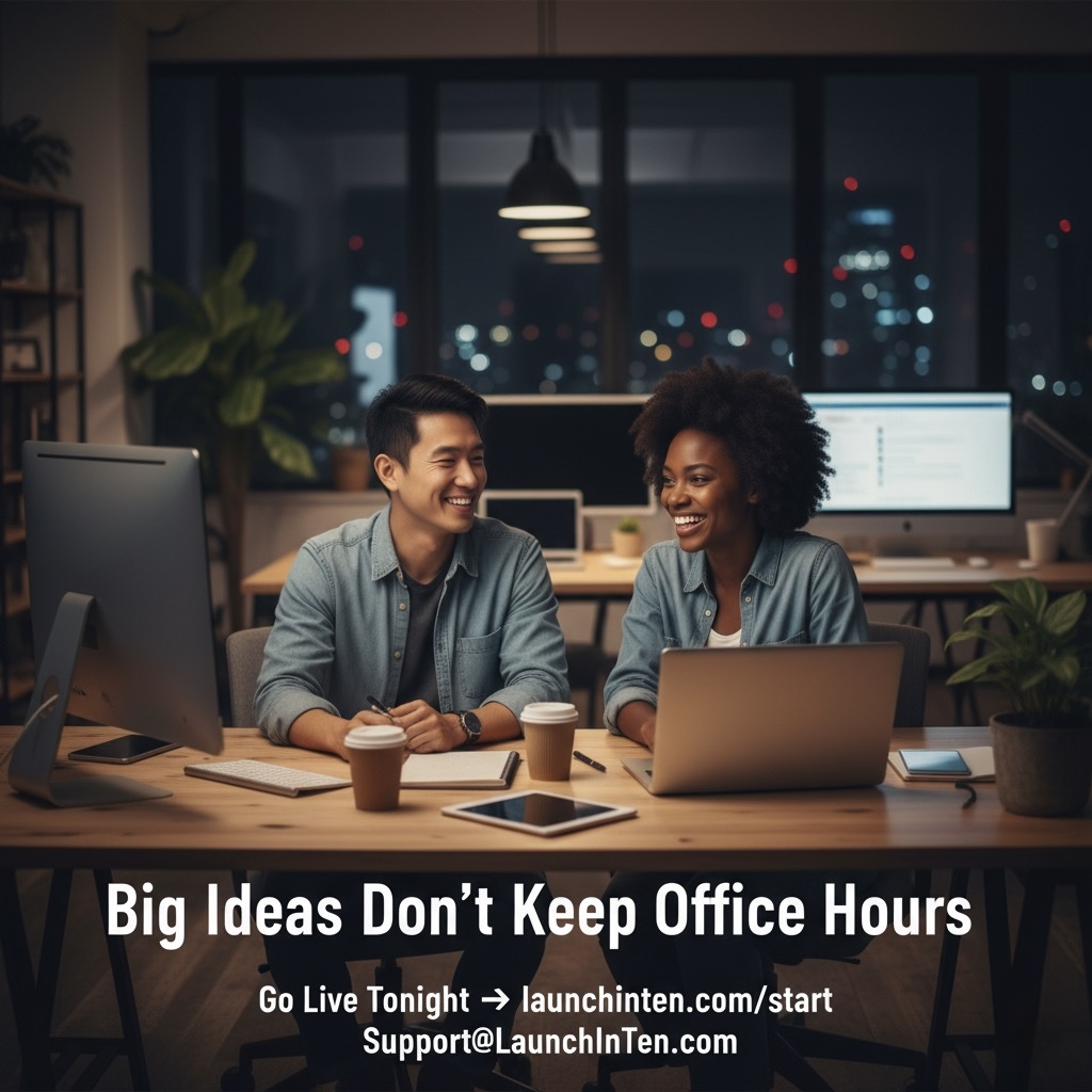 Launch In Ten: The Most Affordable Way to Build a Professional Landing Page in 10 Minutes cover