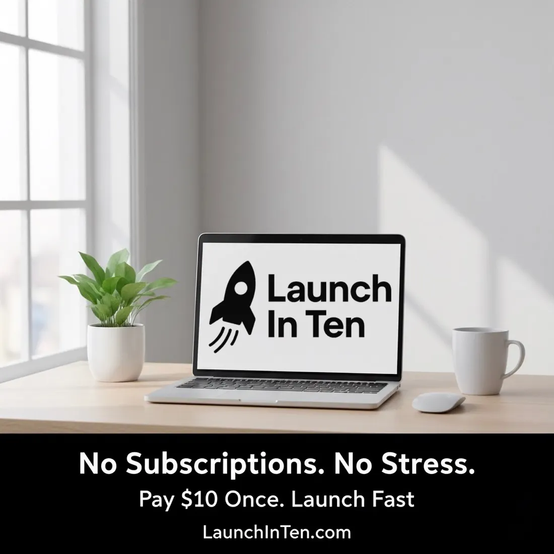Simple Website Builder for Entrepreneurs | Launch In Ten – Global $10 One-Time Access cover